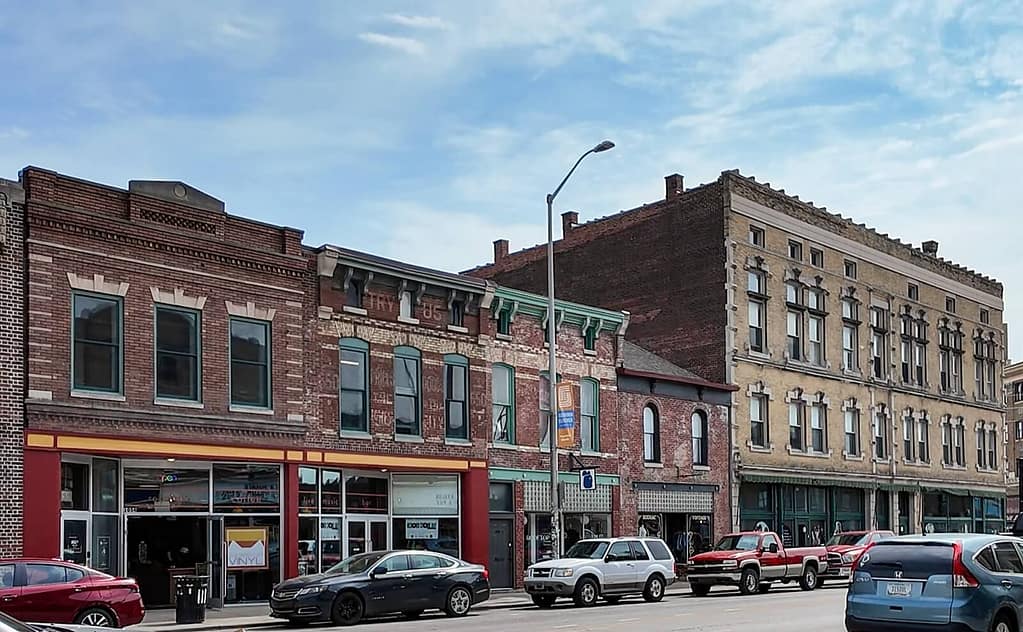 Virginia Avenue shops in the Fountain Square area
