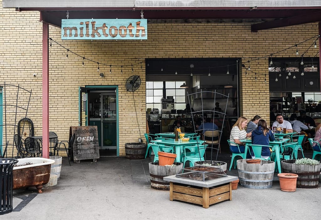 Milktooth brunch place exterior in Indy