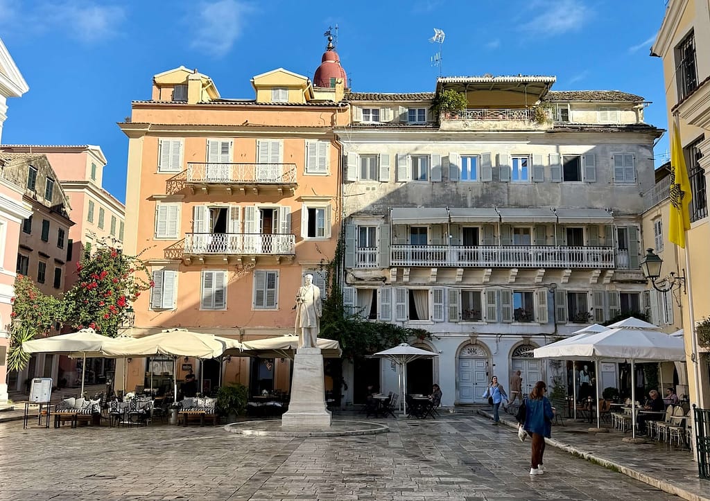 Buildings in the Old Town of Corfu.