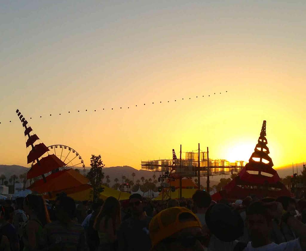Sunset behind DoLab at Coachella Sunset behind DoLab at Coachella