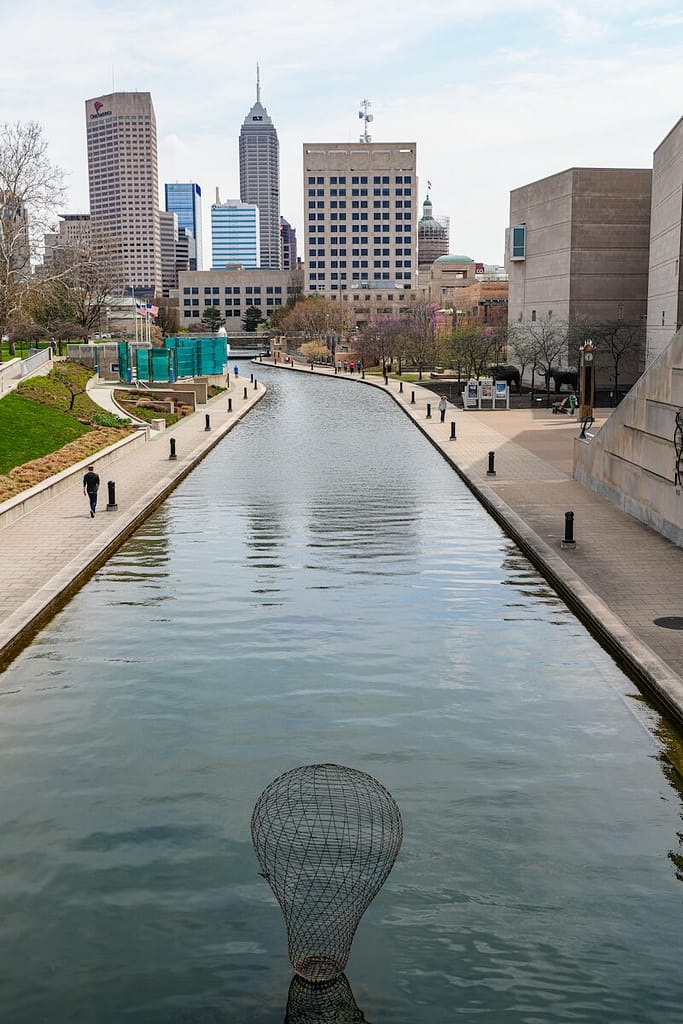 The manmade canal running through Indianapolis