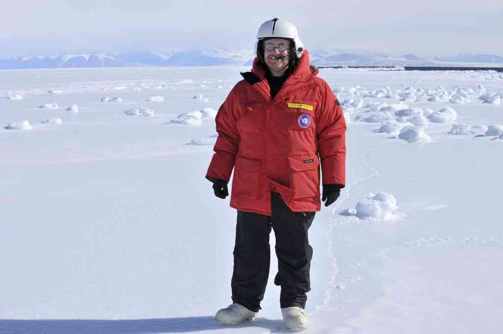U.S. Ambassador in Antarctica 2010 - Day 3 - dressed up for the extra cold weather on the continent.