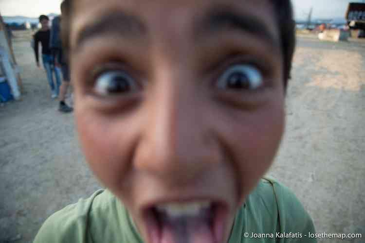 Face Tongue in the refugee camp