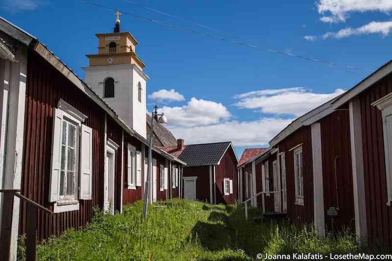 The traditional church town of Gammelstad, a UNESCO Heritage Site.