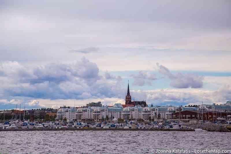 The skyline of Luleå, the gateway to Swedish Lapland in the north of the country.