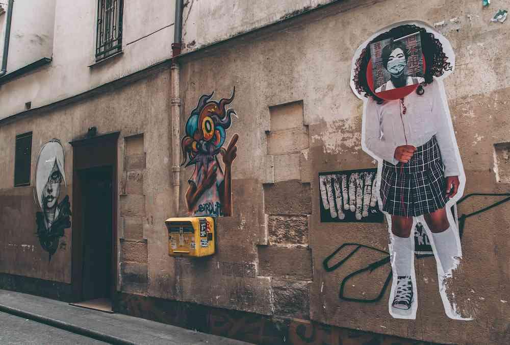 Street art in Paris - use your second visit to explore some of the edgier, alternative neighborhoods in Paris.