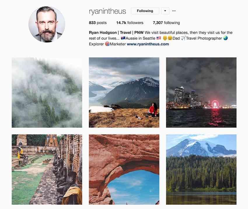 Ryan in the US Instagram