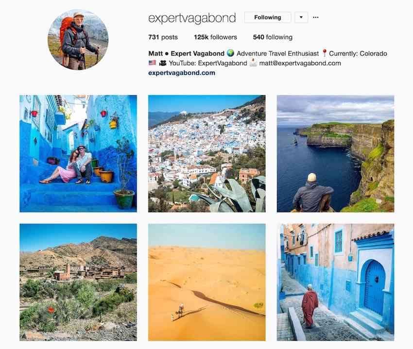 Expert Vagabond Instagram