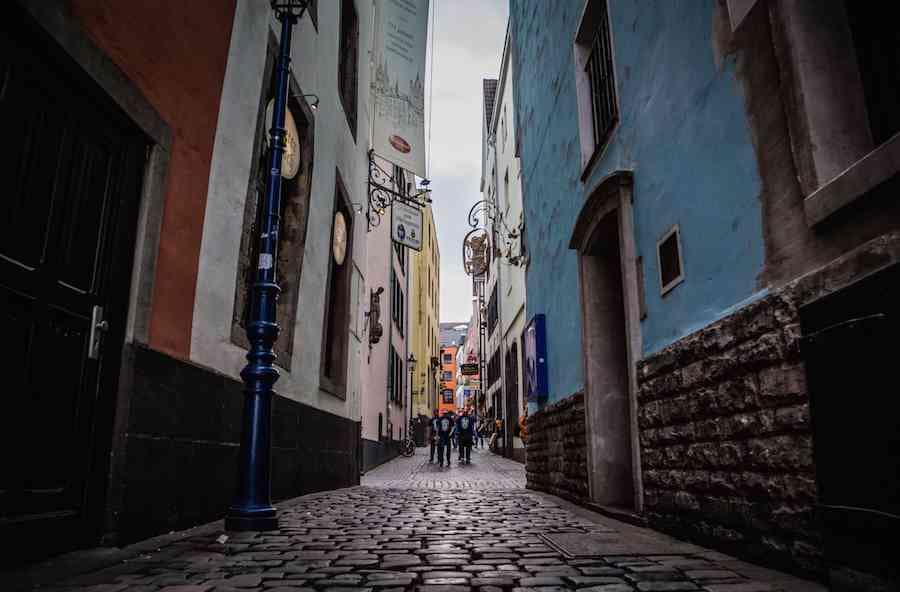Colorful homes in Cologne's old town