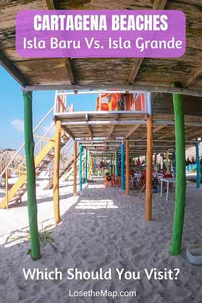 Pin for the best Cartagena beaches between Isla Grande and Isla Baru.