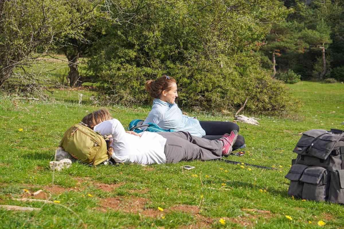 relaxing on a meadow in Parnitha mountain range