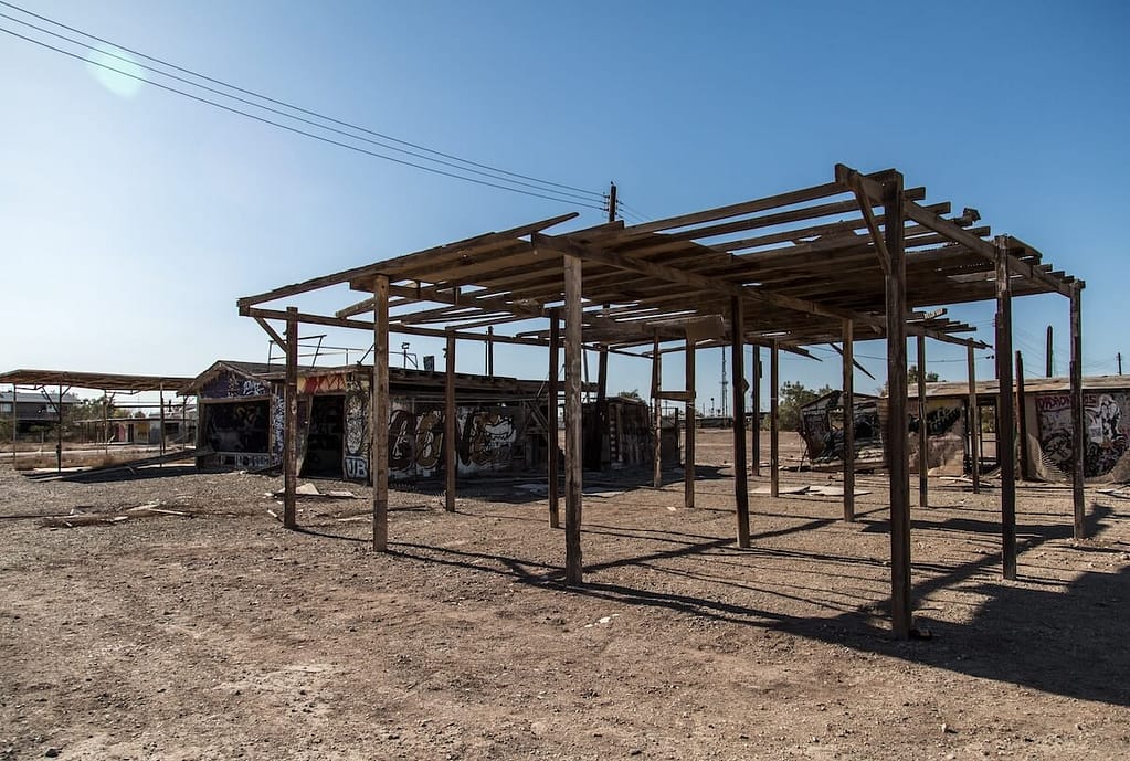 Destroyed Bombay Beach homes