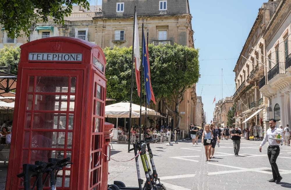 British phone booth in Valletta, Malta