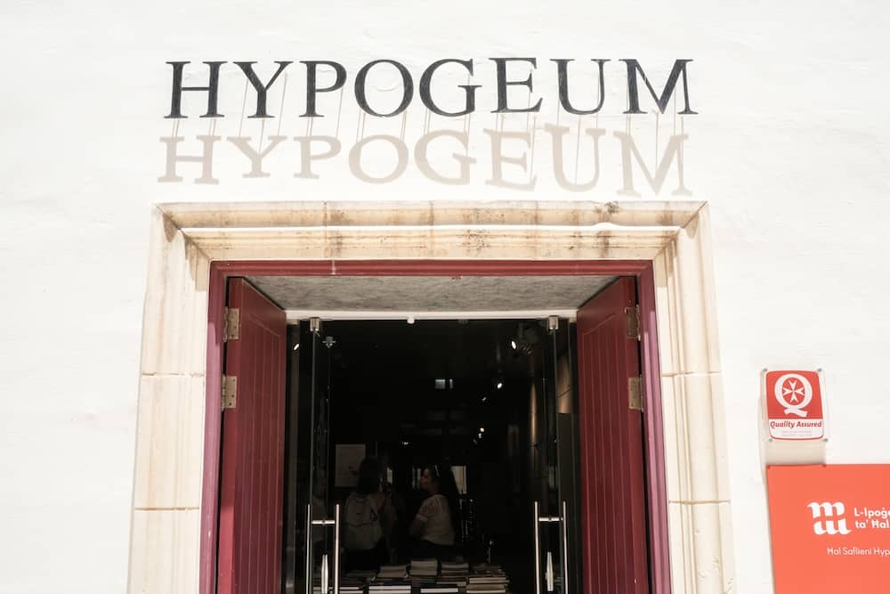 The entrance of the Hypogeum, one of the best things to do in Valletta, Malta