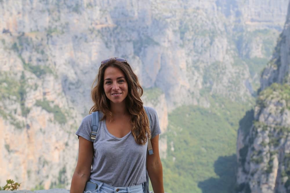 Looking over Vikos Gorge in Epirus, Greece.