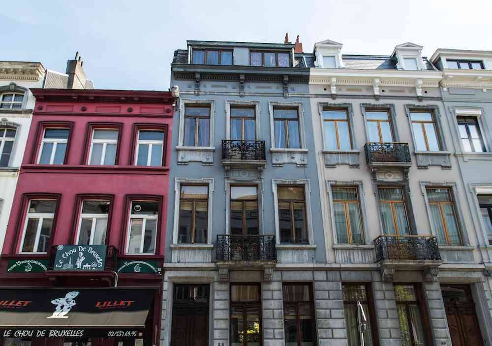 Colorful Brussels buildings