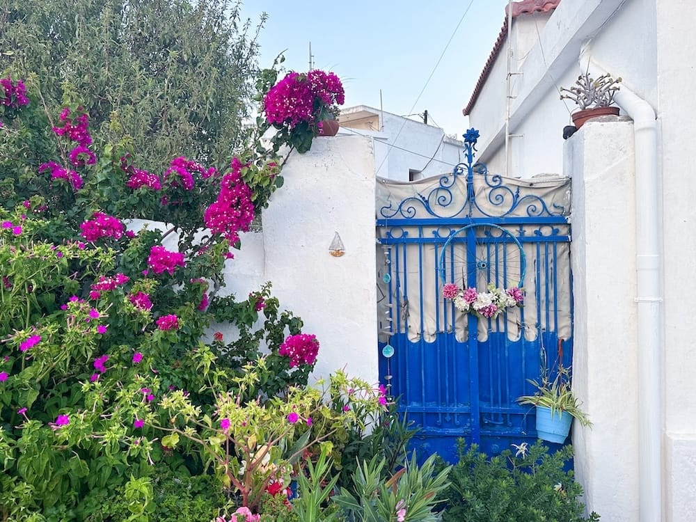 Beautiful door and flowers in Serifos.