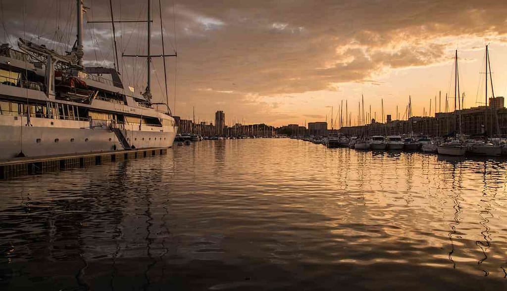 Marseilles Port Sunset