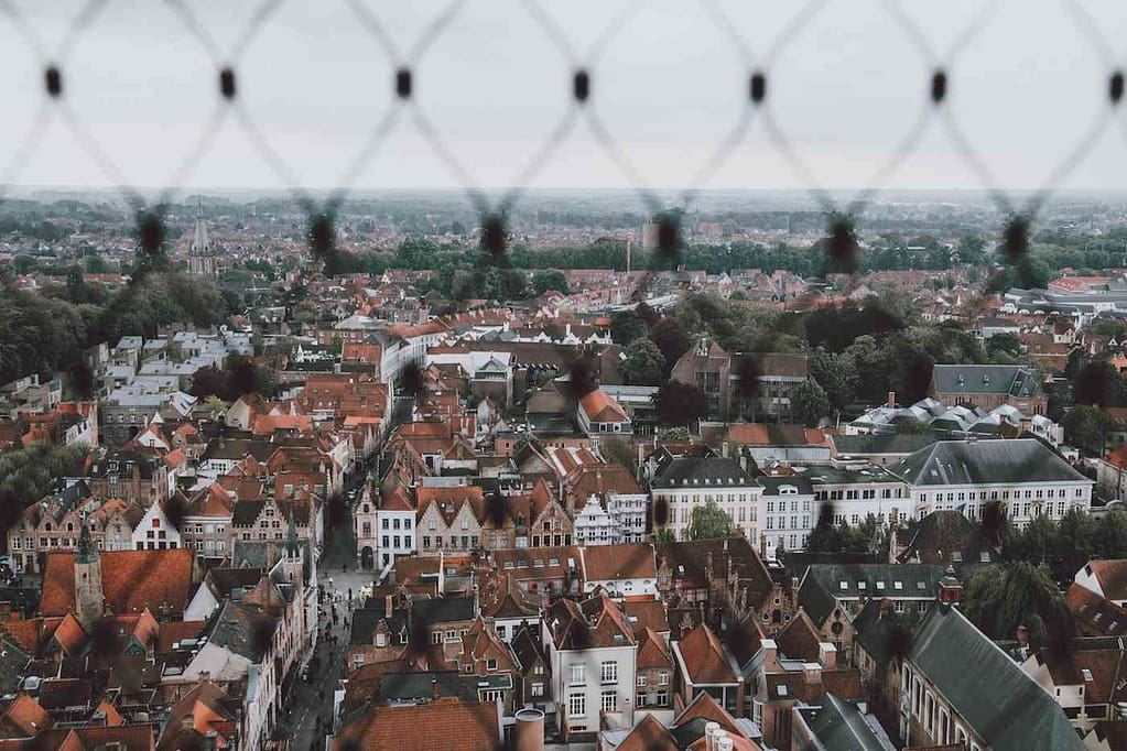 Bruges aerial view