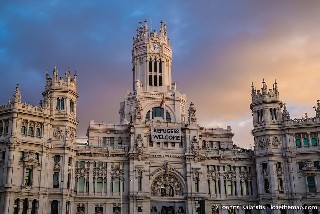 Sunset over Palacio Cibeles