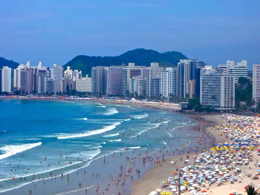 High-Rises on the Beach in Guarujá, Brazil