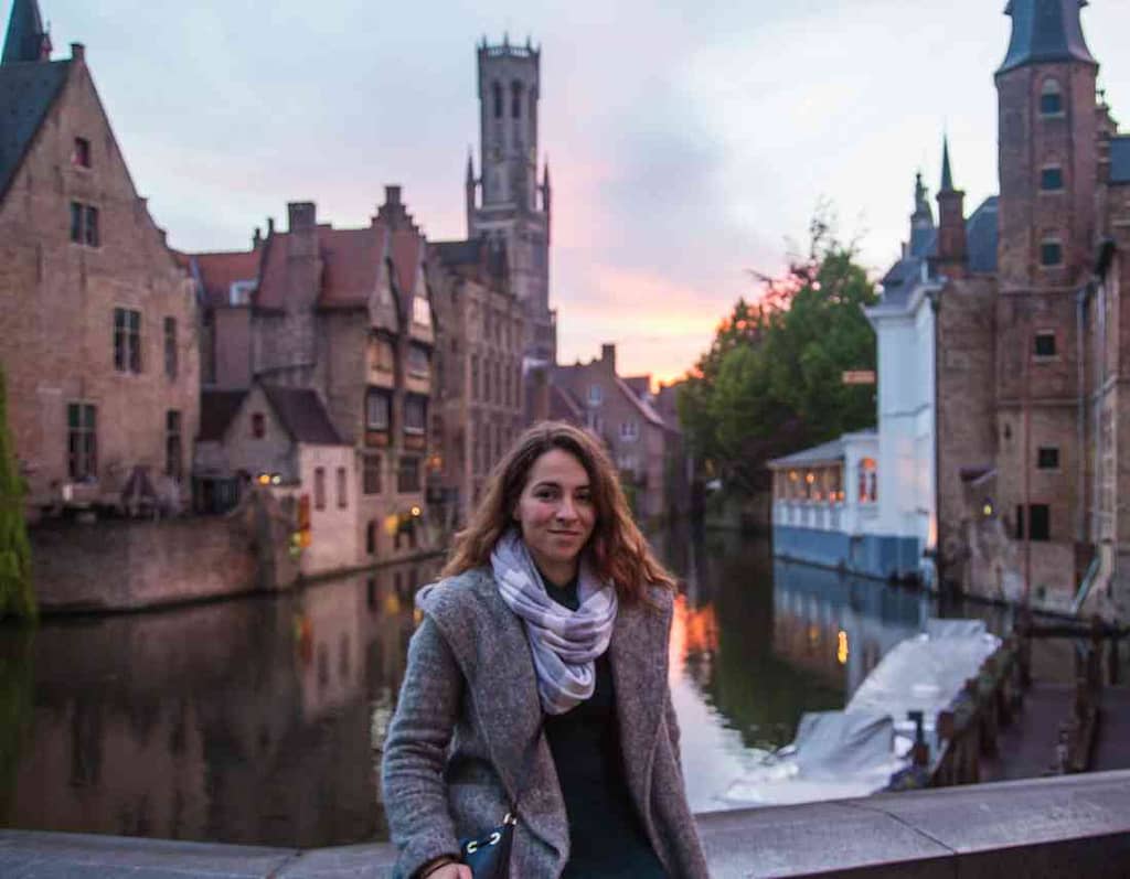 Looking out over the fairytale like town of Bruges, Belgium.