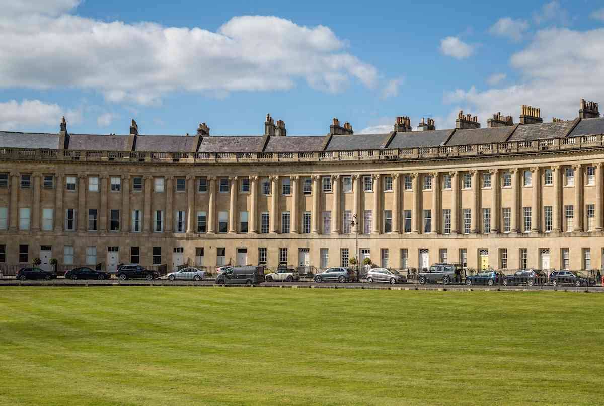 The Royal Crescent is one of the most famous historic streets in Bath, and a frequent filming site.