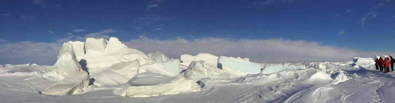 The endless ice of Antarctica, one of the most inhospitable climates in the world.