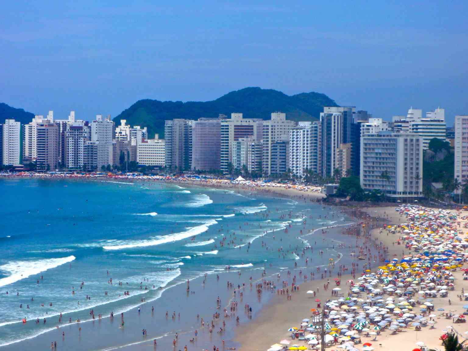 High-Rises on the Beach in Guarujá, Brazil