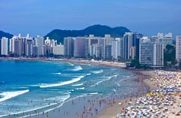 High-Rises on the Beach in Guarujá, Brazil