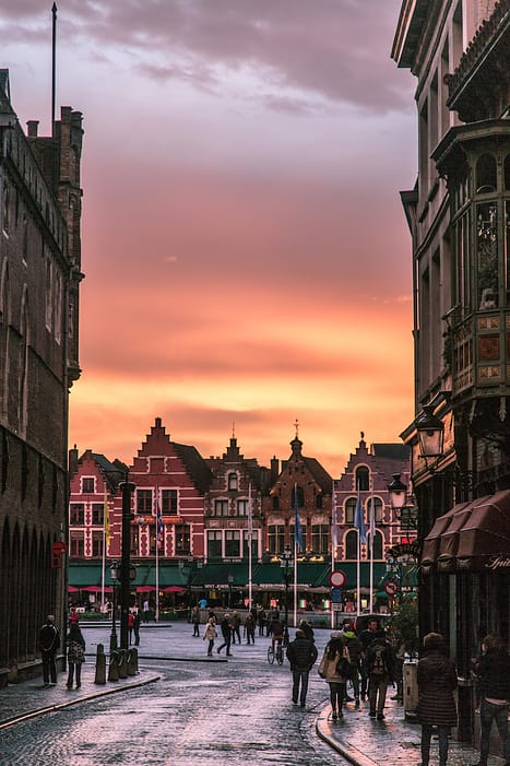 Market at sunset