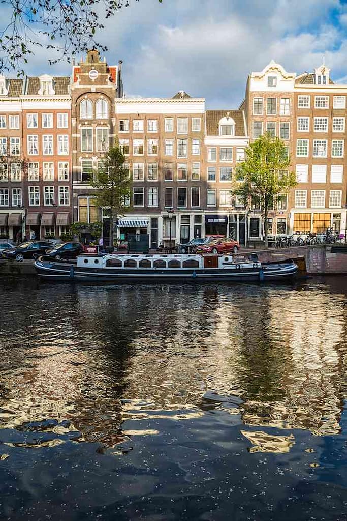 Amsterdam canal reflection