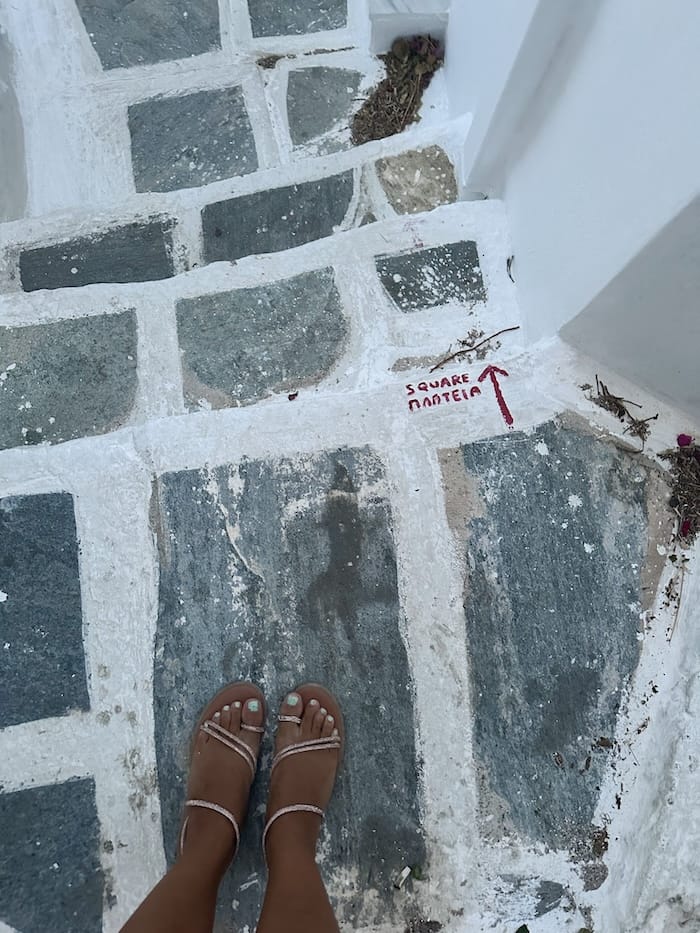 Walking up to the Square of Serifos.