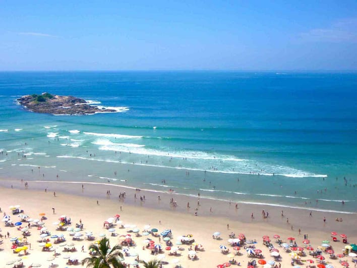 Beach in Guarujá, Brazil