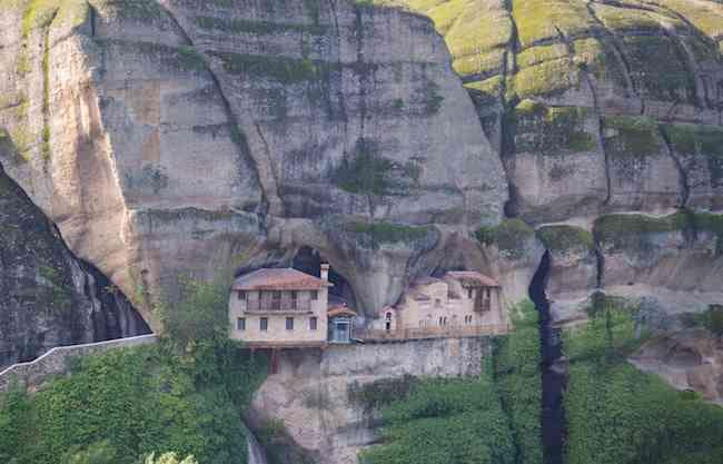 Rockface Monastery in Meteora