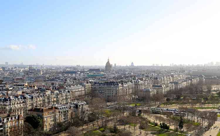 Paris Skyline view from Eiffel Tower