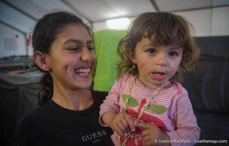 Dirty Face and smiles in the refugee camp