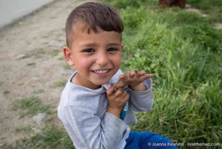 Syrian Boy refugee camp