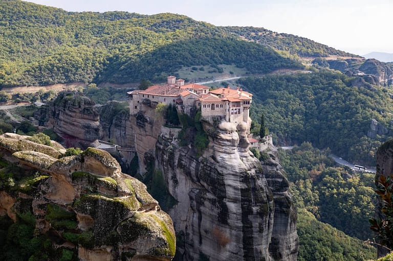 A view of Varlaam Monastery in Meteora