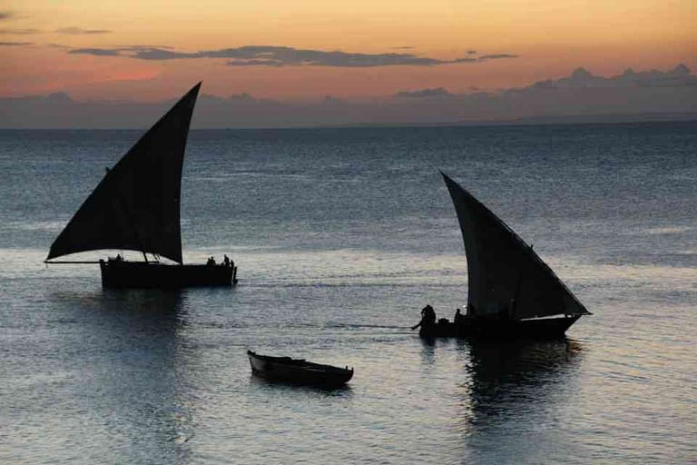 Traditional sail boats in Zanzibar