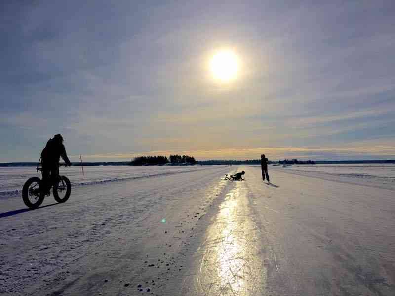 Lulea winter biking