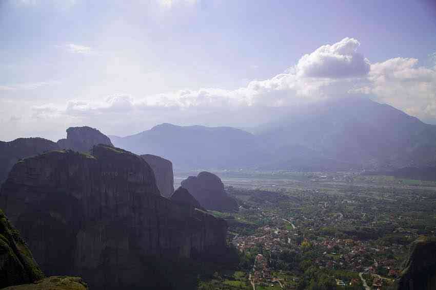 Morning sun in Meteora Valley