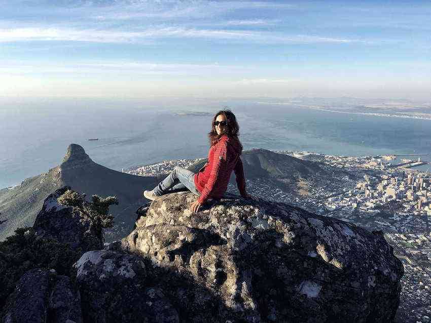 Claudia hiking in Cape Town