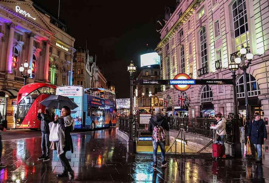 Piccadilly Underground - London at Night