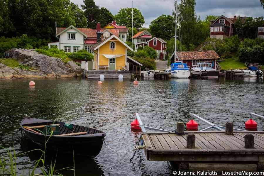 The colorful houses of Vaxholm. Seriously, how charming?