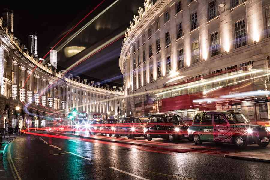 Rush hour traffic on Regent Street