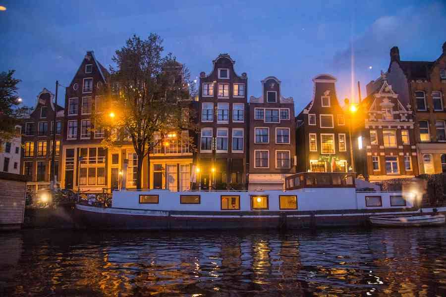 Amsterdam canal night