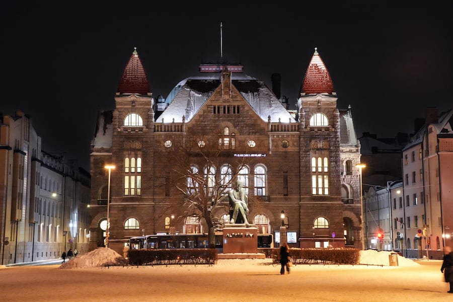 Central square in Helsinki, Finland