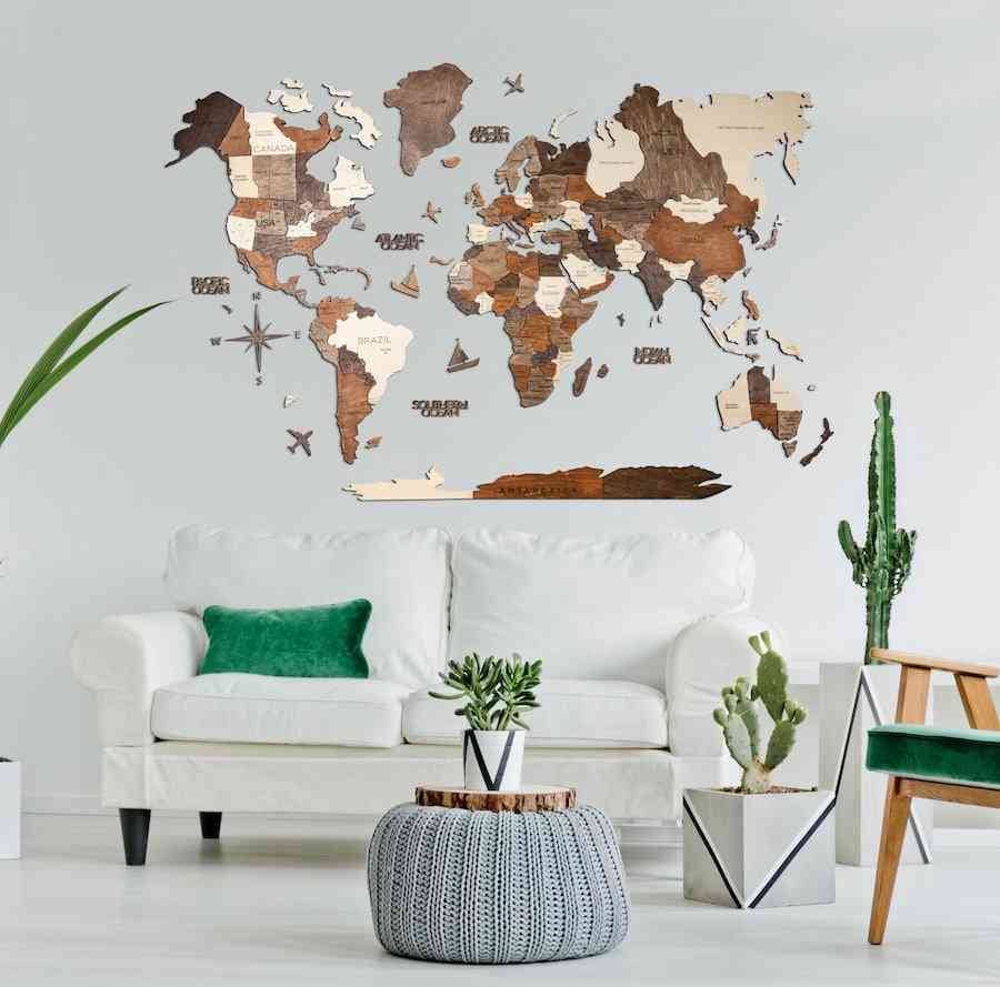 Enjoy the Wood Wall Map